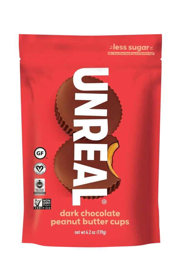 UNREAL Dark Chocolate Peanut Butter Cups 3 pack (120g)