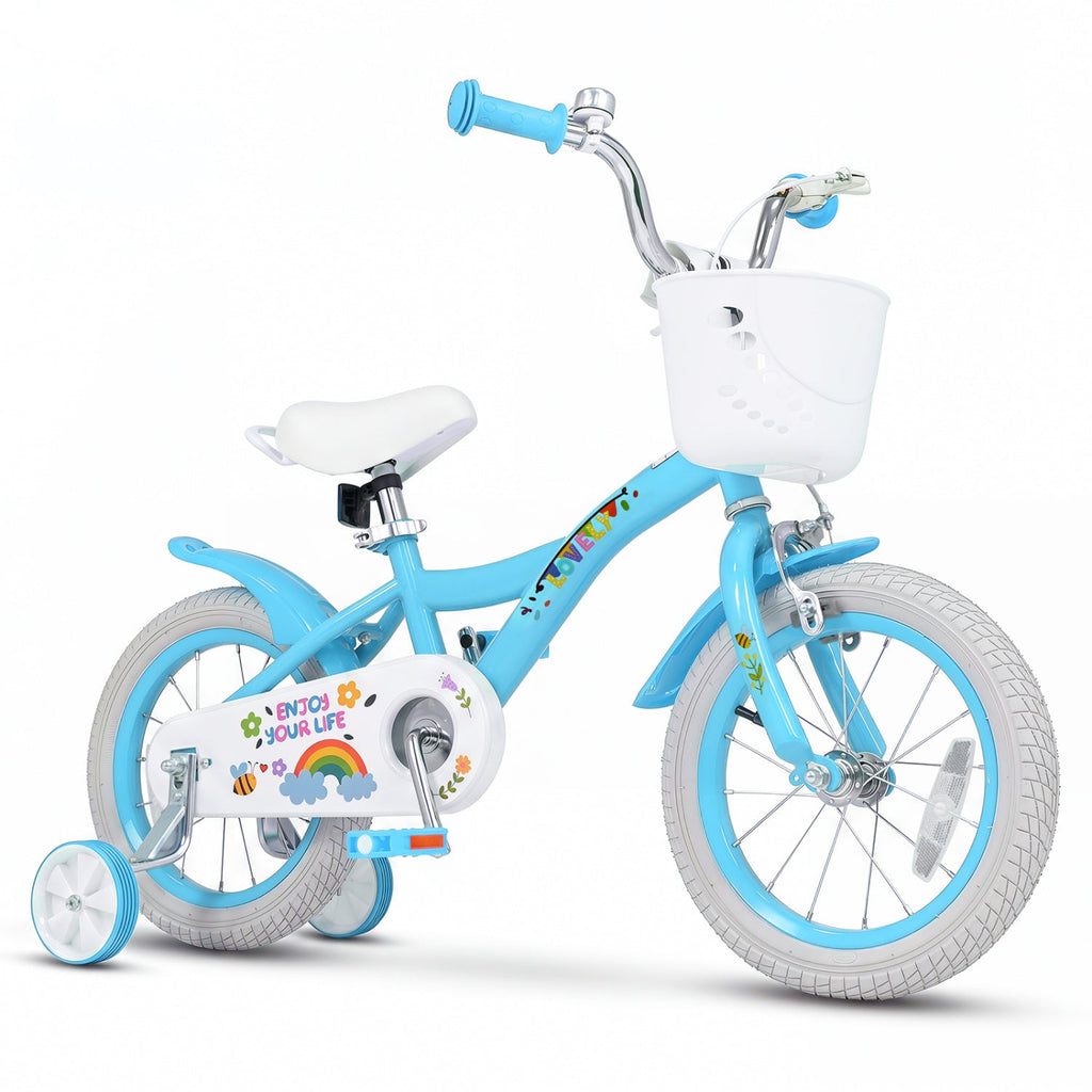 Girls Bike 12-18 Inch with Training Wheels and Basket
