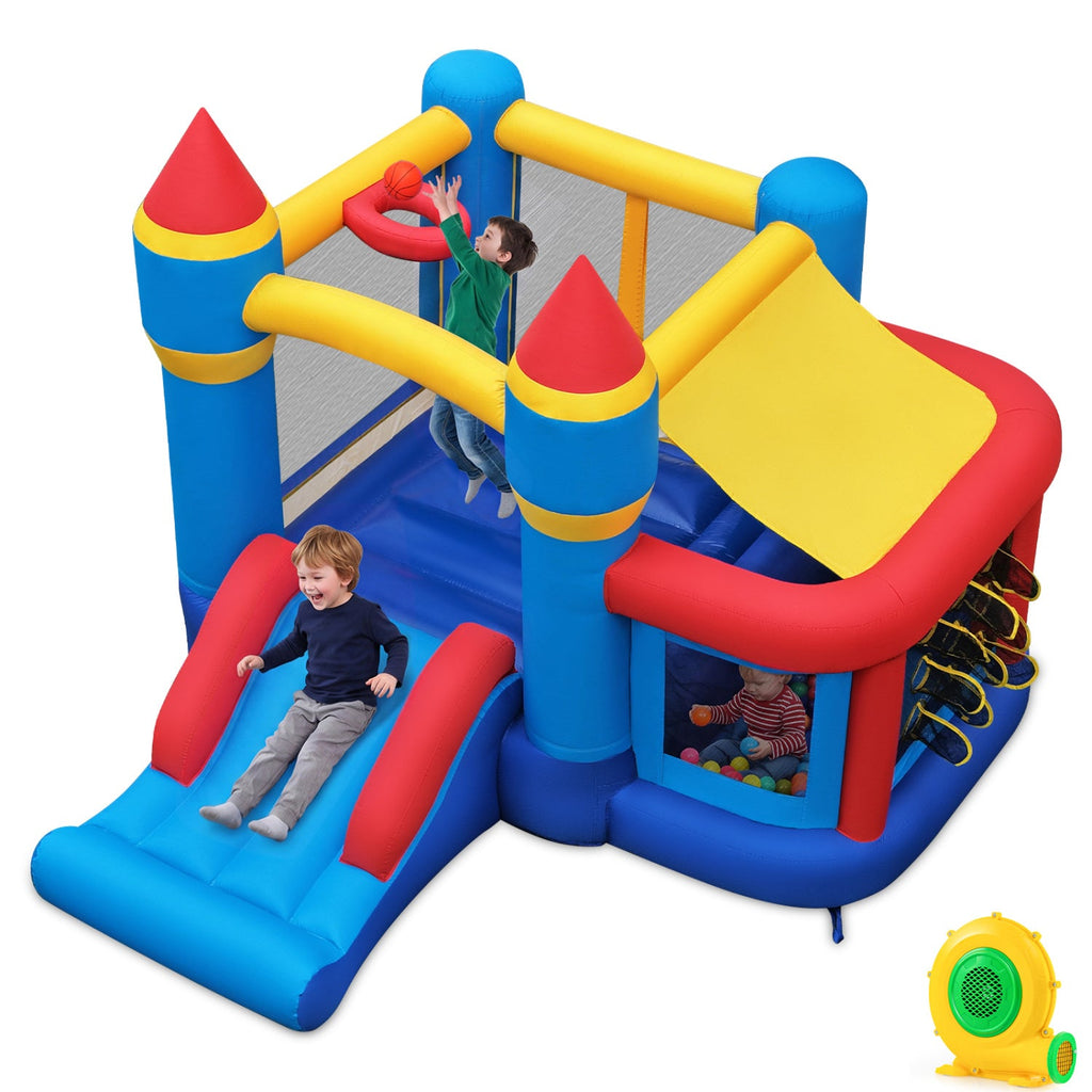Inflatable Bounce House with Slide and Ball Pit for Kids