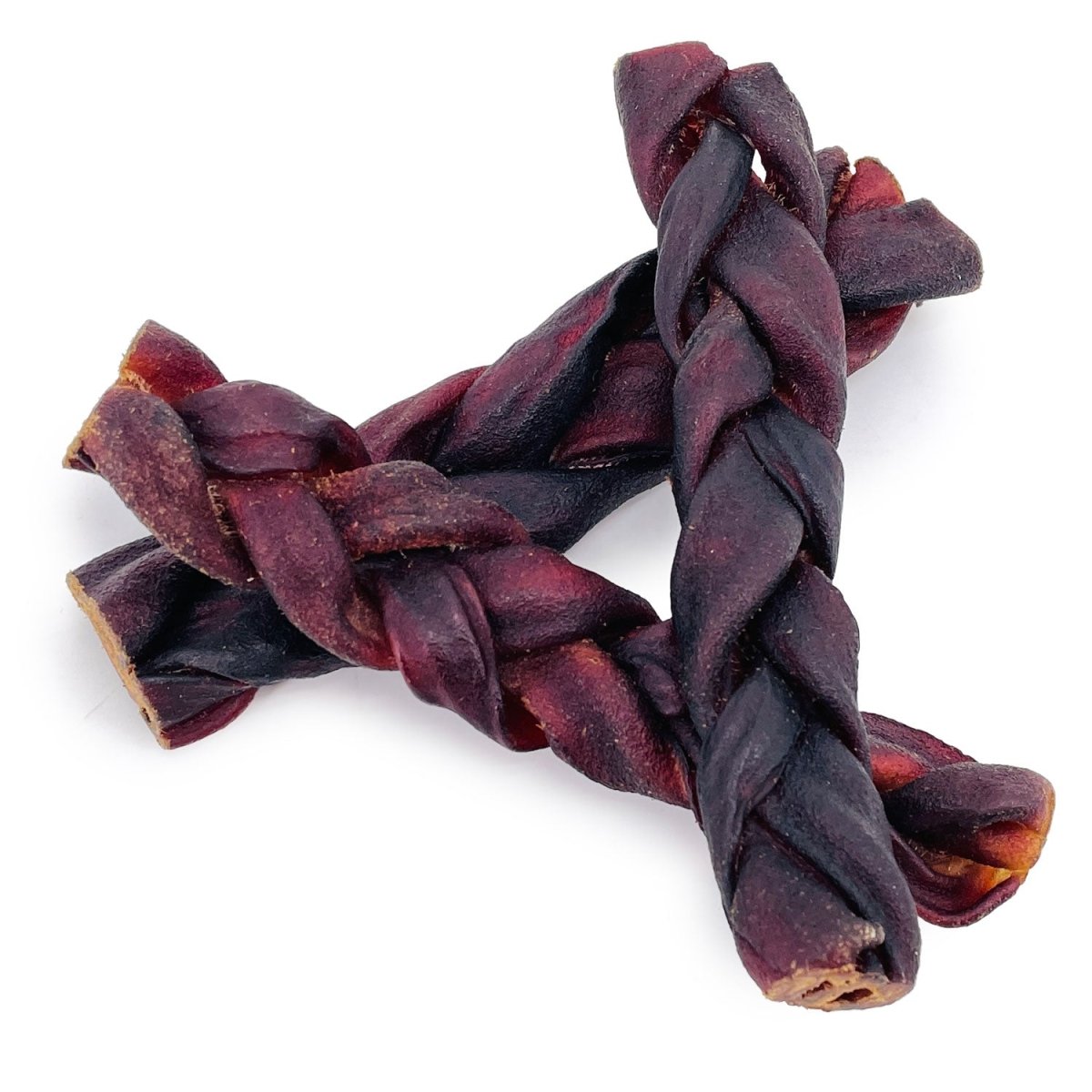 ValueBull USA Beef Collagen Braid for Large Dogs, Thick 6 Inch 50 Count