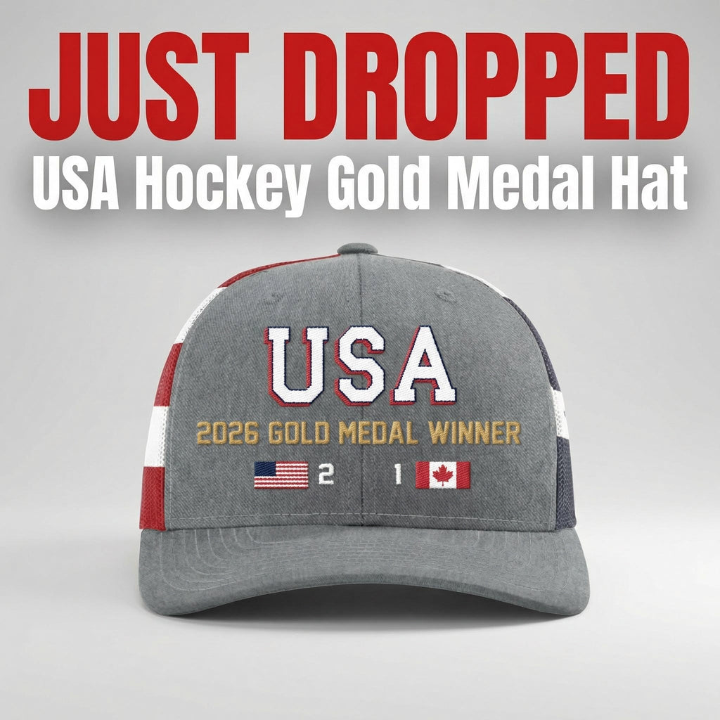 USA 2026 Hockey Gold Medal Winner - American Flag Hat - PhishStones Products
