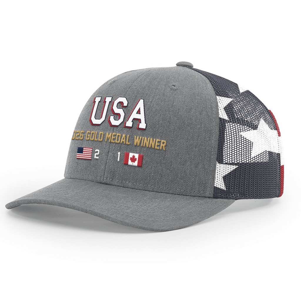 USA 2026 Hockey Gold Medal Winner - American Flag Hat - PhishStones Products