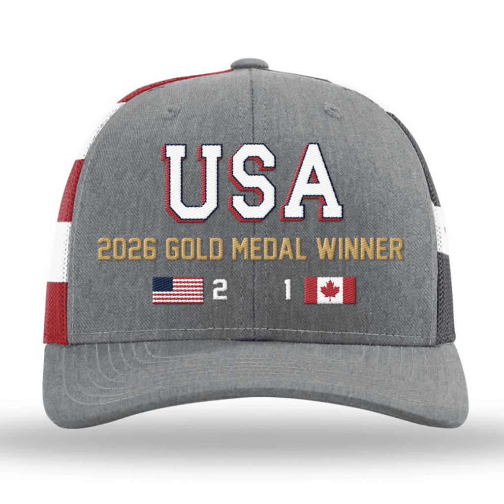 USA 2026 Hockey Gold Medal Winner - American Flag Hat - PhishStones Products