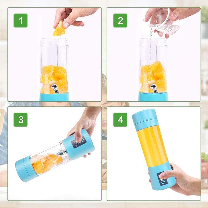 USB Electric Juicer Mini Portable Blender Electric Usb Juice Maker Juicer Bottle Blender Grinder Mixer Rechargeable Juicer Bottle Fruit Mixers Fruit Extractors Multifunction Juice Maker Machine Blender Smoothies - PhishStones Products