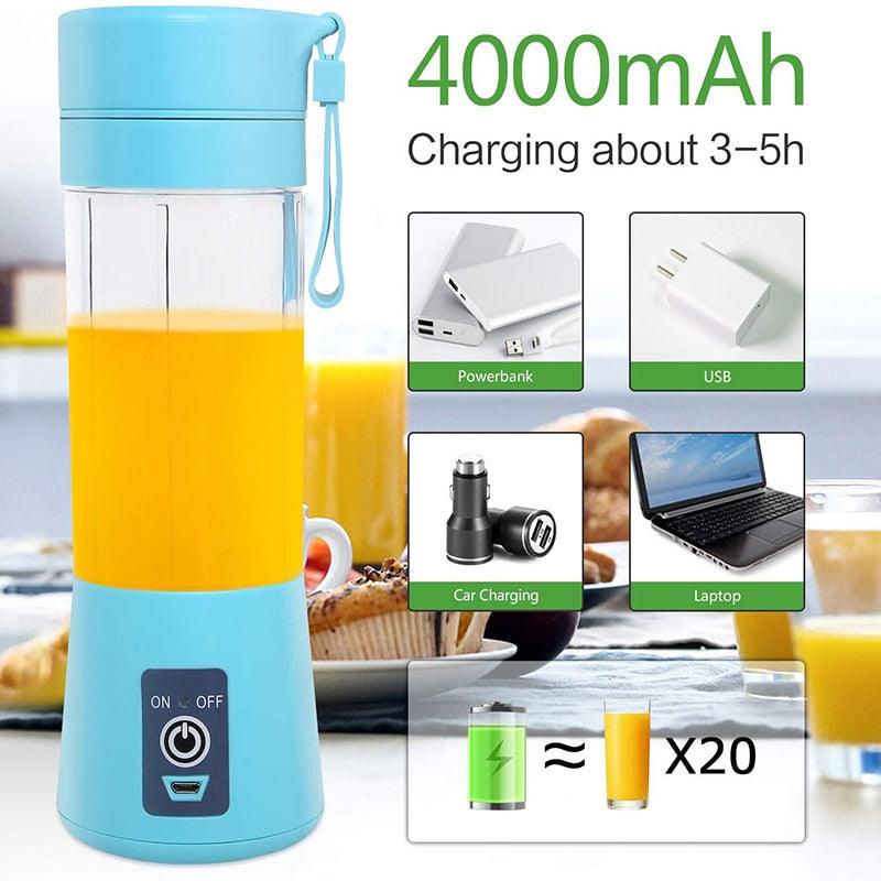 USB Electric Juicer Mini Portable Blender Electric Usb Juice Maker Juicer Bottle Blender Grinder Mixer Rechargeable Juicer Bottle Fruit Mixers Fruit Extractors Multifunction Juice Maker Machine Blender Smoothies - PhishStones Products