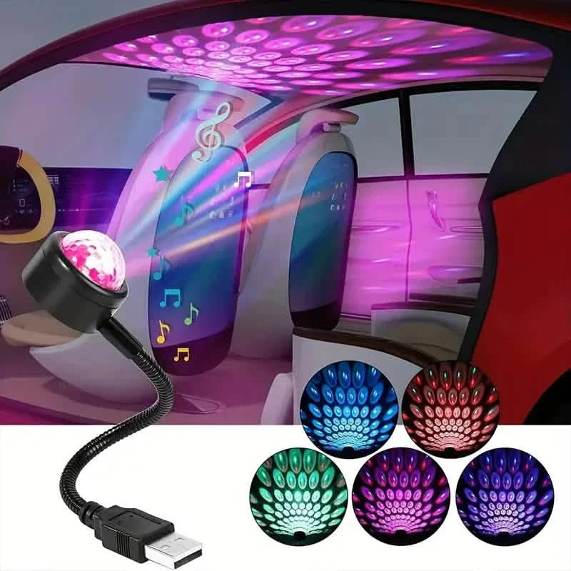 USB Music Rhythm Magic Stage Effect Projection Lamp