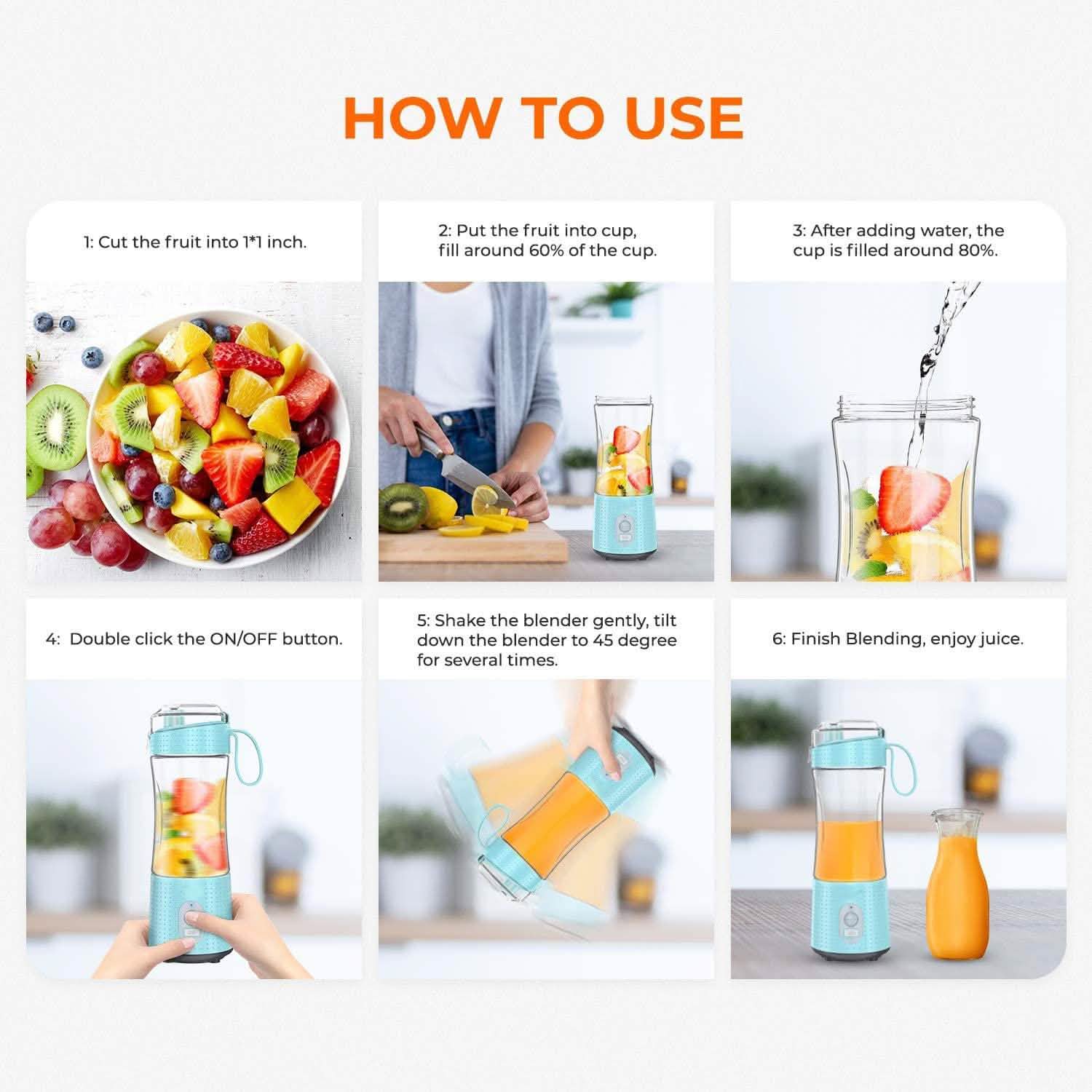 USB Rechargeable Portable Blender - PhishStones Products