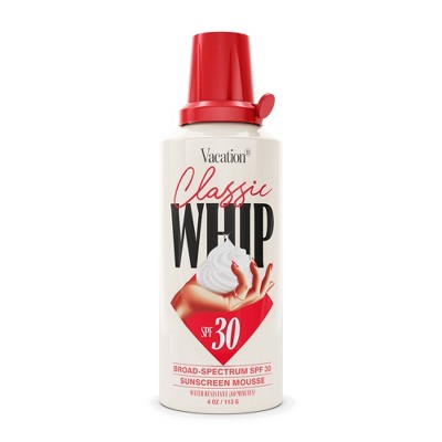 Vacation Sunscreen Classic Whip SPF 30 4 fl oz - Imperfect Container - PhishStones Products