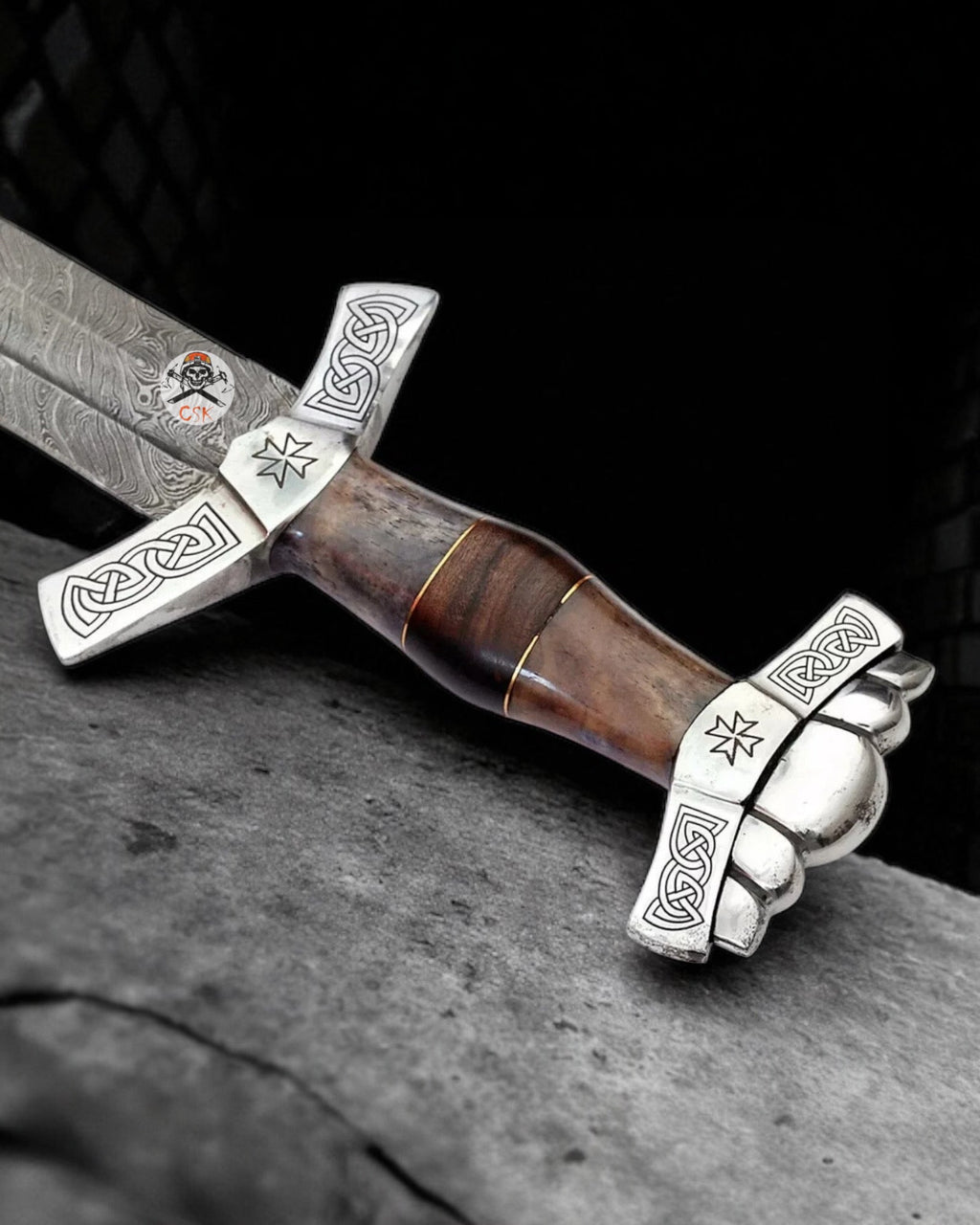 VALHALLA RISING DAMASCUS STEEL SWORD - HAND FORGED NORSE INSPIRED VIKING STYLE - PhishStones Products