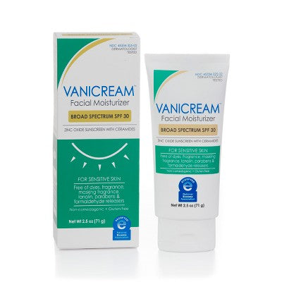 Vanicream Facial Moisturizer SPF 30 Zinc Oxide Mineral Sunscreen for Sensitive Skin 2.5oz - Imperfect Box - PhishStones Products