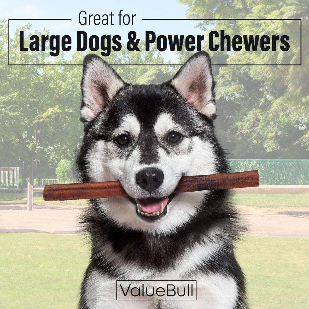ValueBull Collagen Sticks for Dogs, 12 Inch Jumbo Chews, Natural Long-Lasting Dog Treats, 25 Count