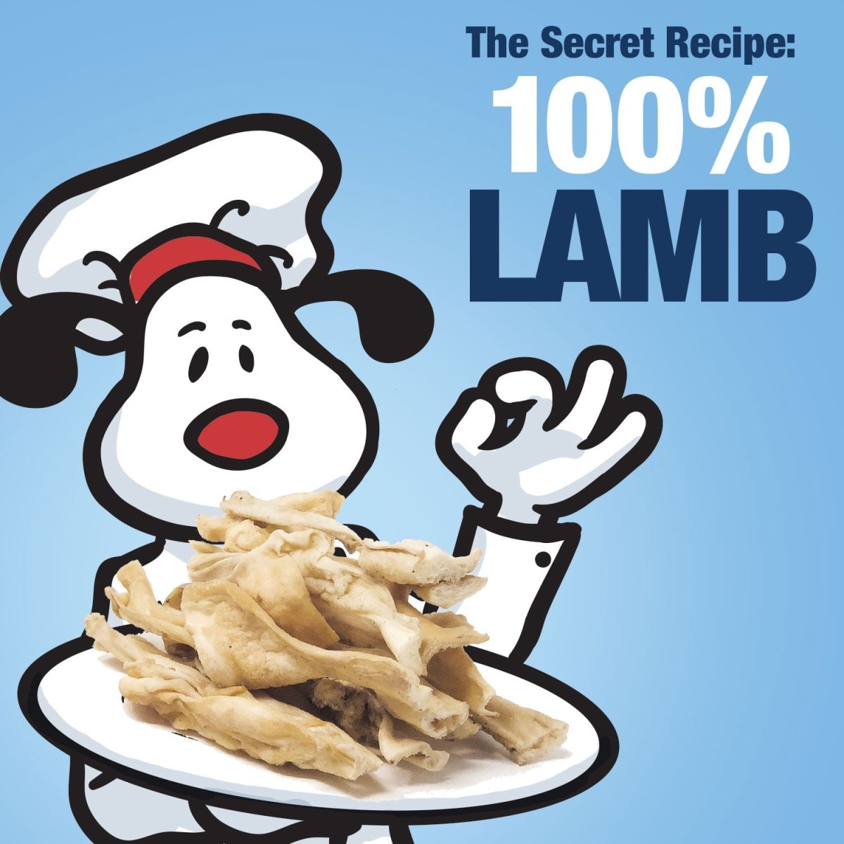 ValueBull Lamb Cheek Slice Dog Chews, Varied Shapes, 5-6 Inch, 2 Pounds
