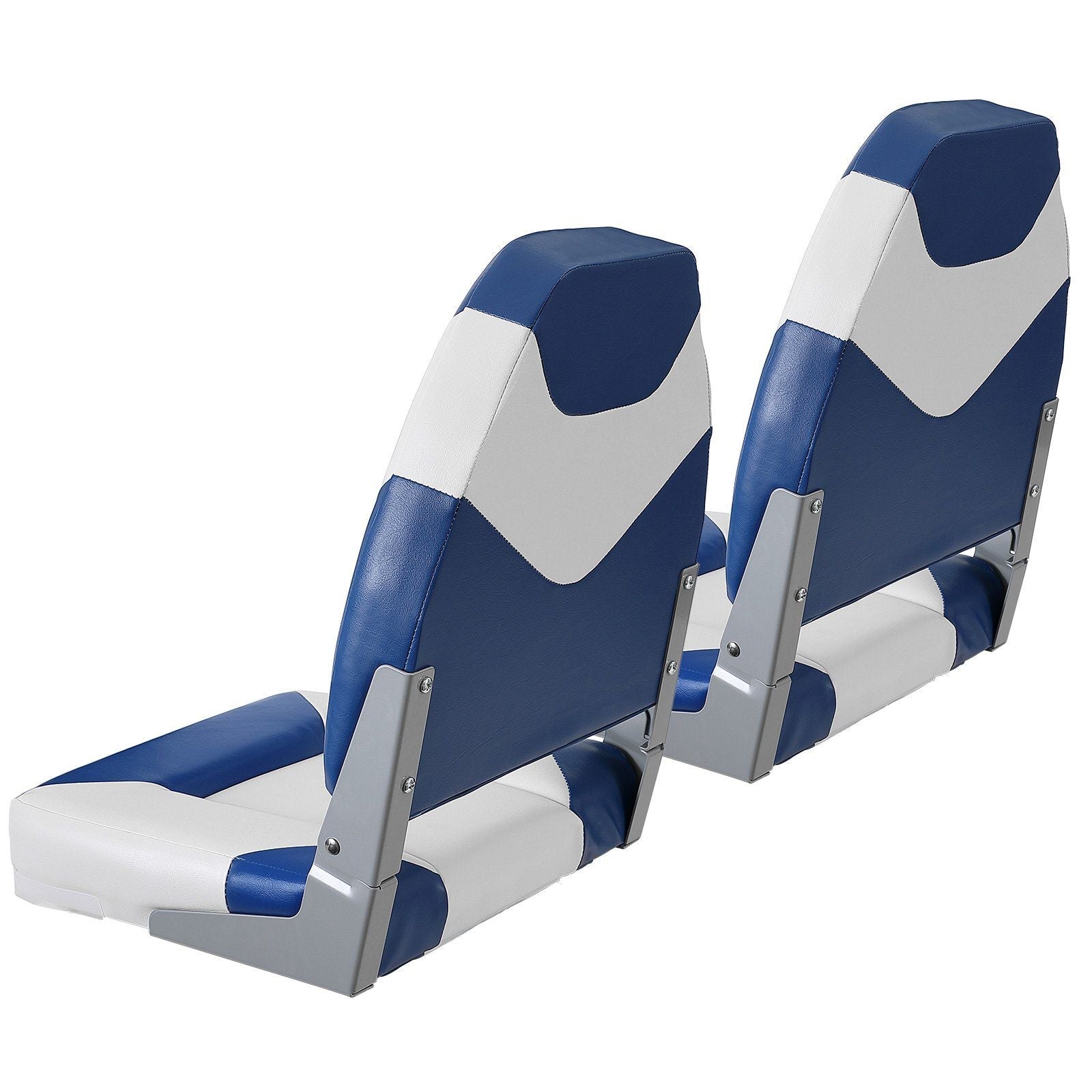 VEVOR Boat Seats, 21.85" High Back Boat Seat, Folding Boat Chair with Thickened Sponge Padding and Hinge, Fold - Down Boat Captain Chairs for Fishing Boat, Sightseeing Boat, Speedboat, Canoe, 2 - Pack - PhishStones Products