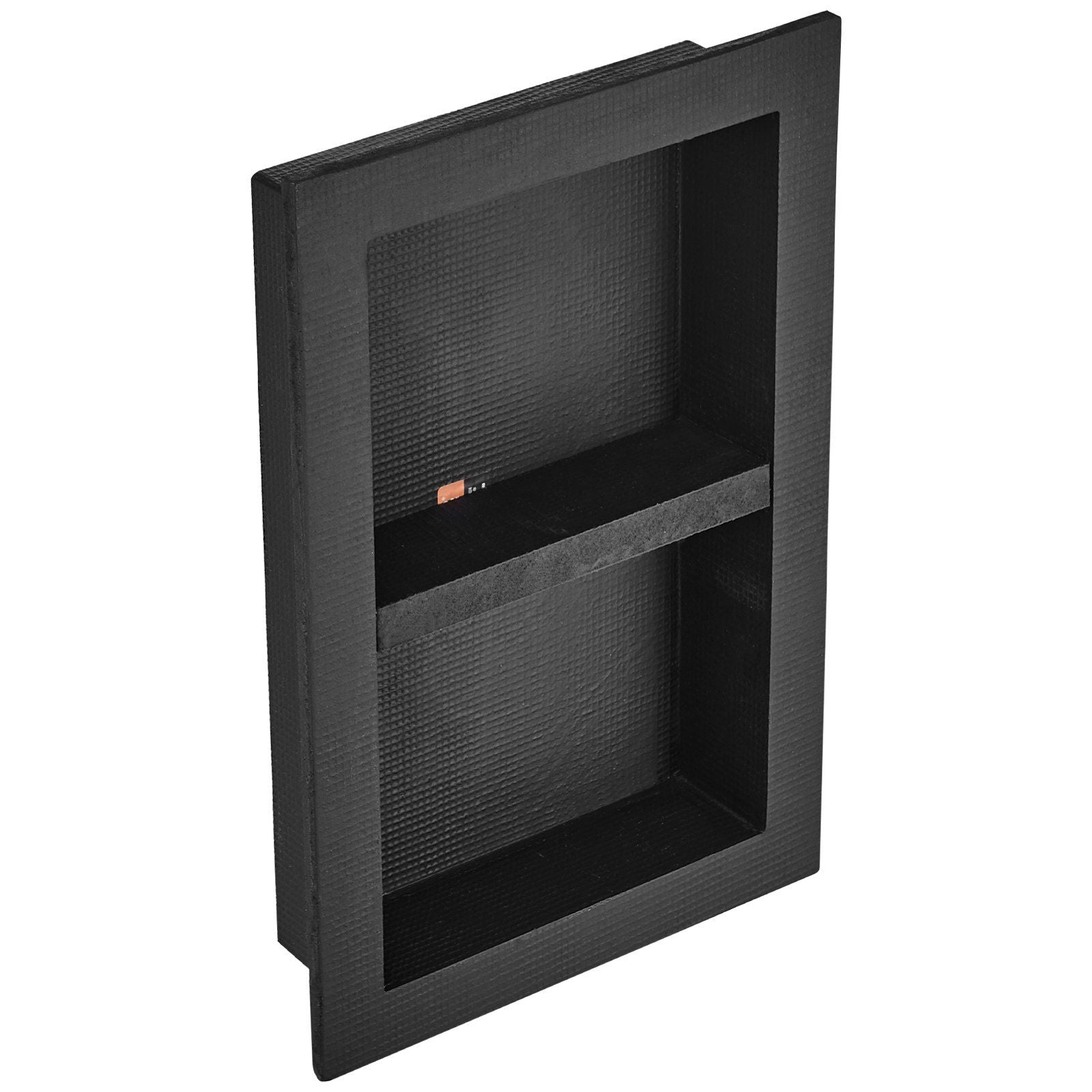 VEVOR Shower Niche Ready for Tile 16" x 24", Double Shelf Organizer, Square Corners Wall - inserted Niche Recessed, Sealed Protection Modern Soap Storage Niche for Shower Bathroom, Black - PhishStones Products