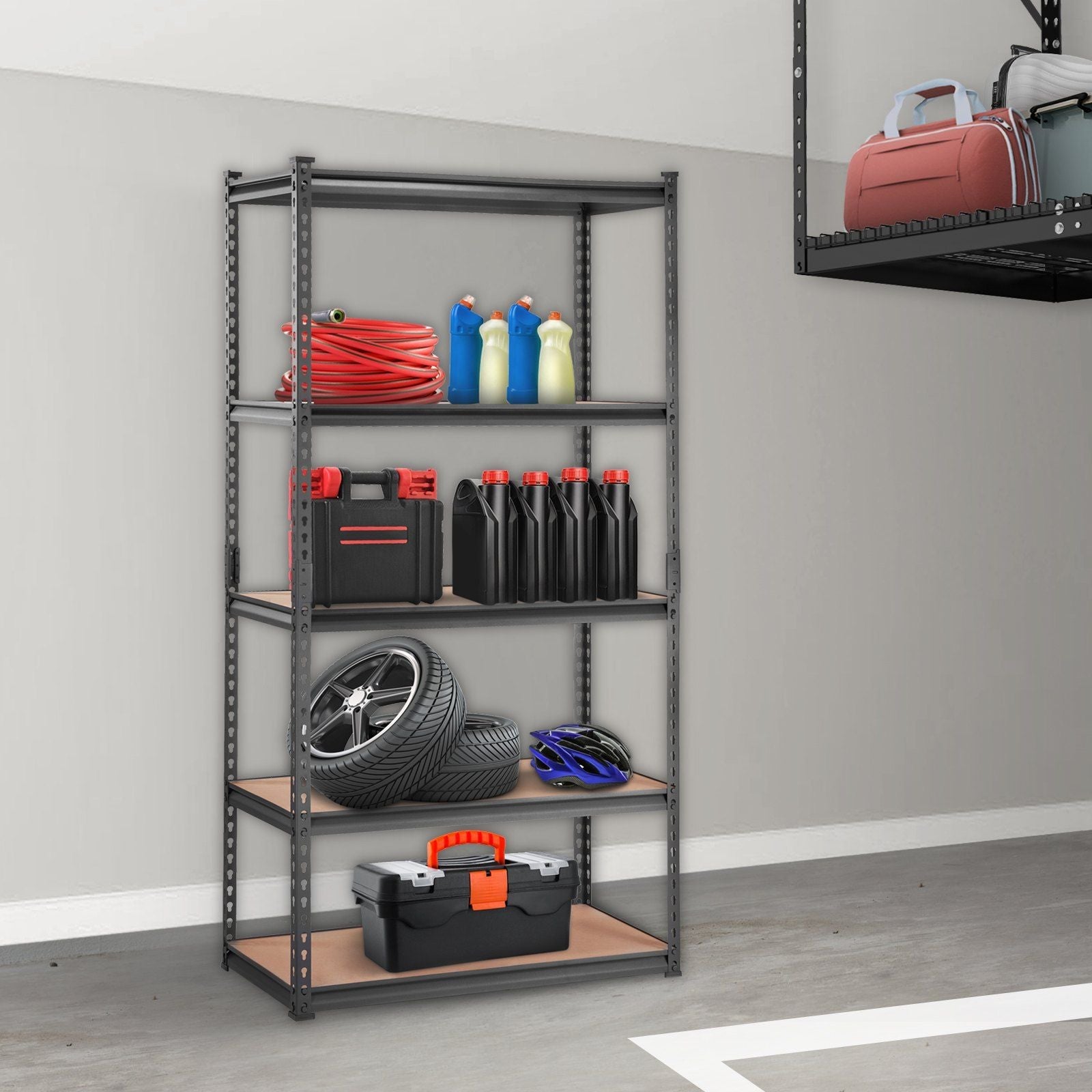 VEVOR Storage Shelving Unit, 5 - Tier Adjustable, 2000 lbs Capacity, Heavy Duty Garage Shelves Metal Organizer Utility Rack, Black, 36" L x 18" W x 72" H for Kitchen Pantry Basement Bathroom Laundry - PhishStones Products