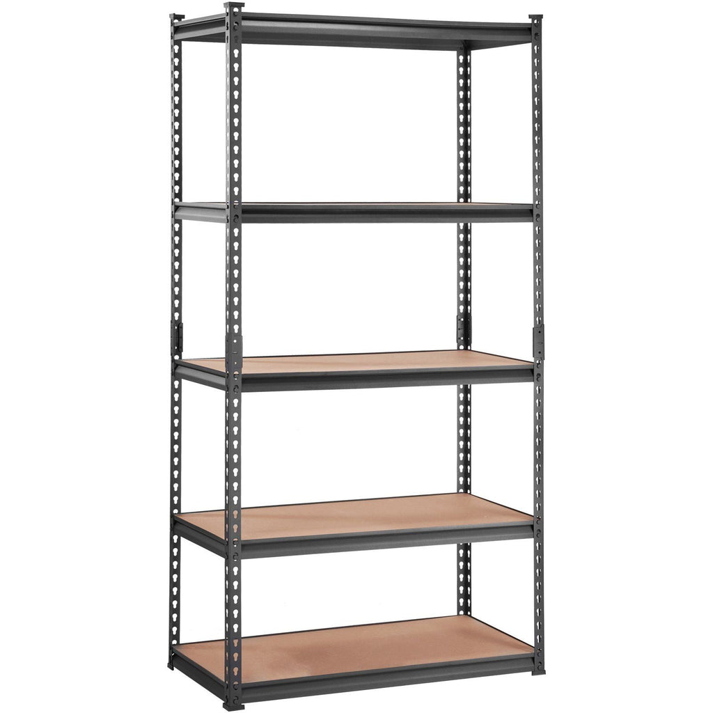 VEVOR Storage Shelving Unit, 5 - Tier Adjustable, 2000 lbs Capacity, Heavy Duty Garage Shelves Metal Organizer Utility Rack, Black, 36" L x 18" W x 72" H for Kitchen Pantry Basement Bathroom Laundry - PhishStones Products
