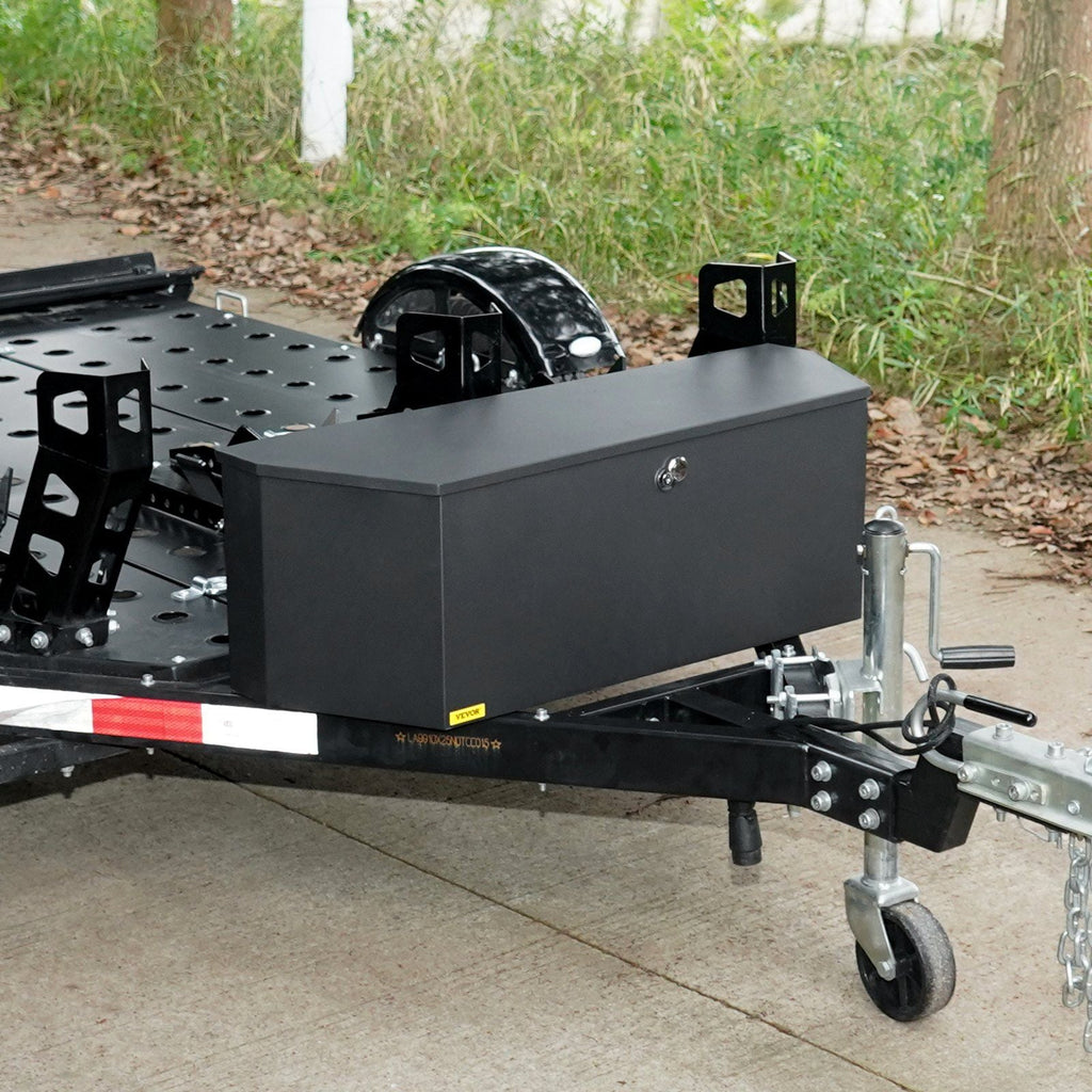 VEVOR Trailer Tongue Box, Carbon Steel Tongue Box Tool Chest, Heavy Duty Trailer Box Storage with Lock and Keys, Utility Trailer Tongue Tool Box for Pickup Truck Bed, RV Trailer, 36"x12"x12" - PhishStones Products