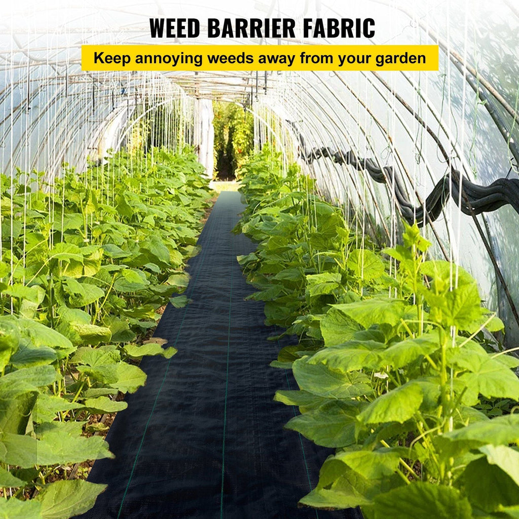 VEVOR Weed Control Fabric 6ft x 300ft - Geo Textile Fabric Heavy Duty - Woven Ground Cover for Commercial Greenhouse, Yard, Garden Barrier Cloth Blocker Mat - PhishStones Products
