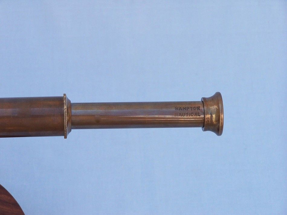 Antique Brass Alidade Compass 14""