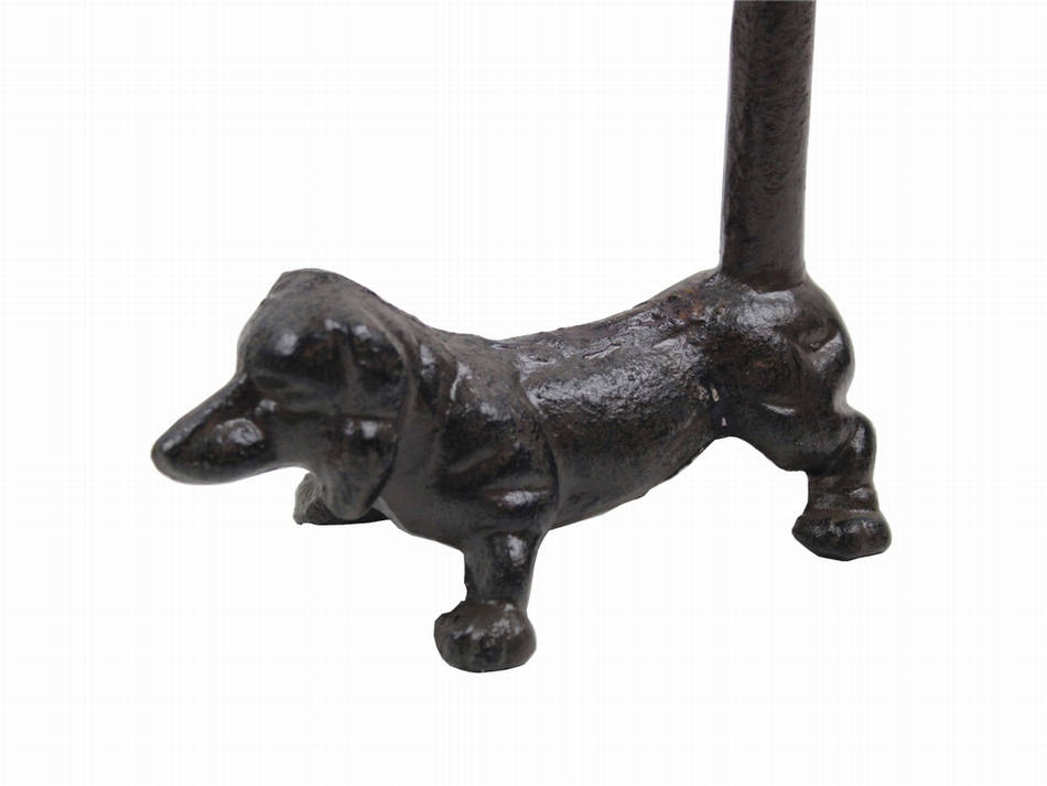 Cast Iron Dog Extra Toilet Paper Stand 12""