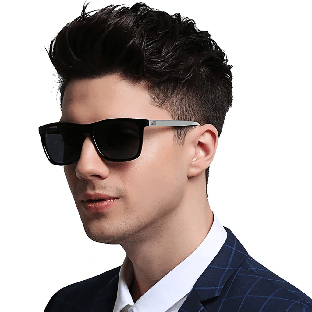 Men’s Polarized Square Sunglasses | UV Protection Anti-Reflective Mirror Driving Shades