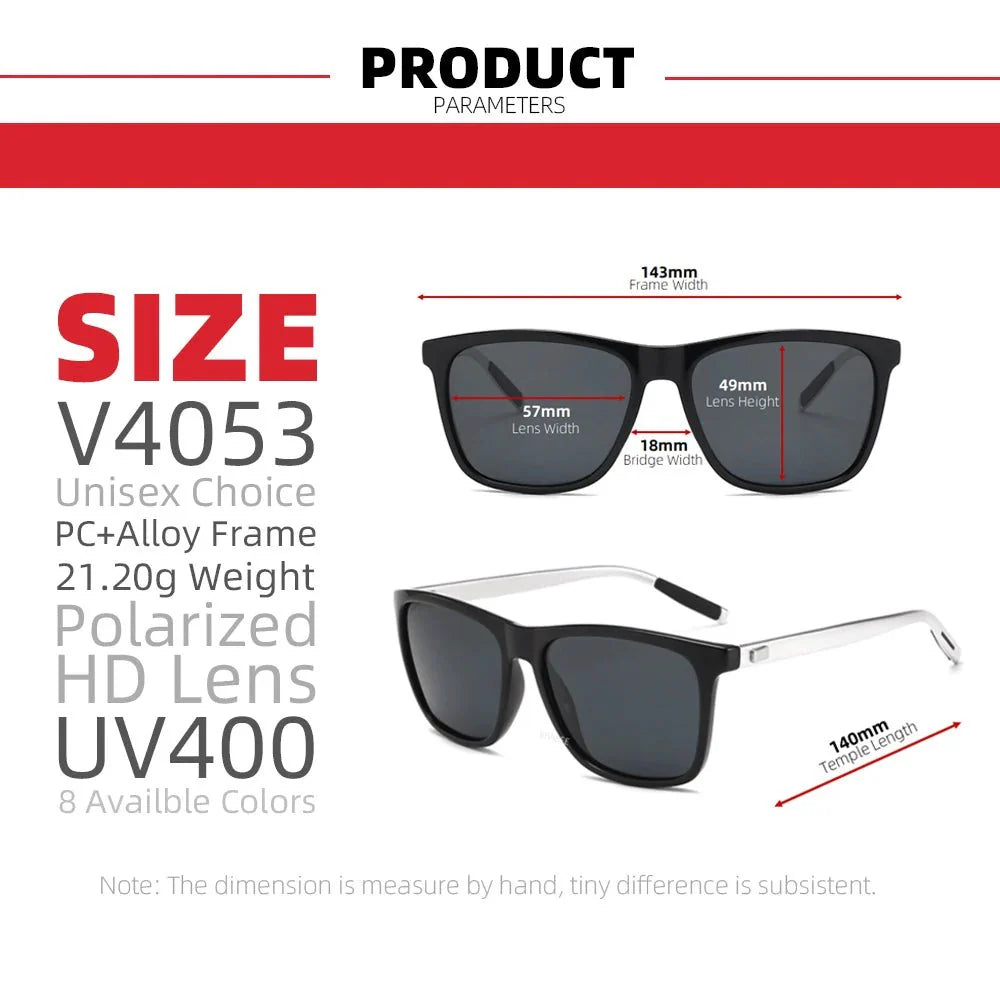 Men’s Polarized Square Sunglasses | UV Protection Anti-Reflective Mirror Driving Shades