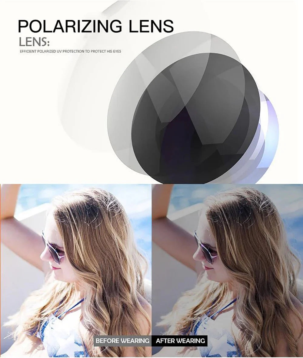 Men’s Polarized Square Sunglasses | UV Protection Anti-Reflective Mirror Driving Shades