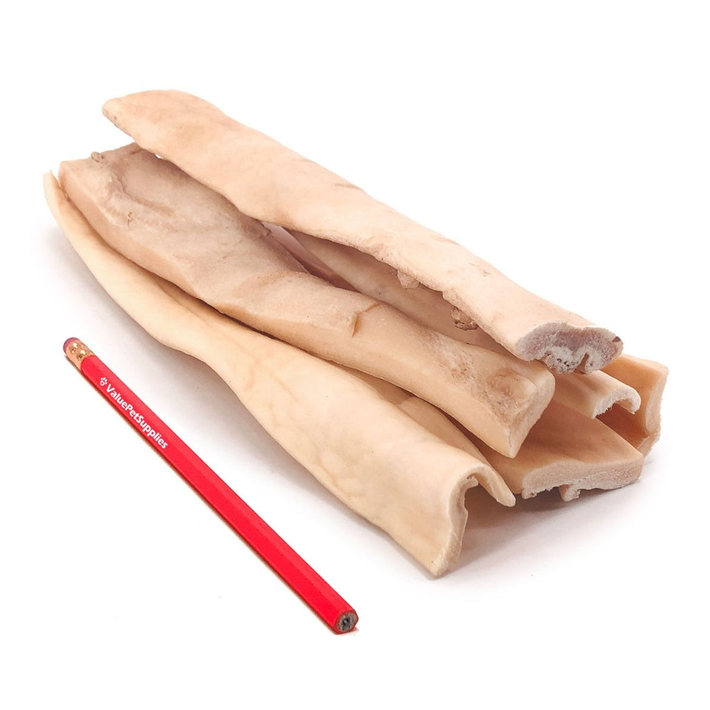 ValueBull Beef Cheek Slices, Long Lasting Dog Chews, Thick 9-10 Inch, 20 Count