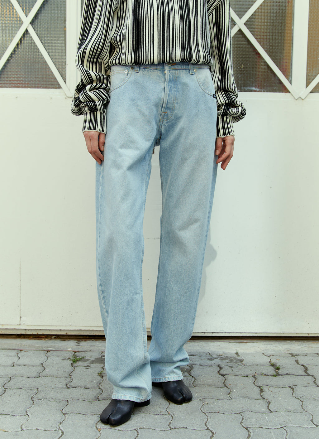 Vtmnts Men Double Waist Denim Jeans