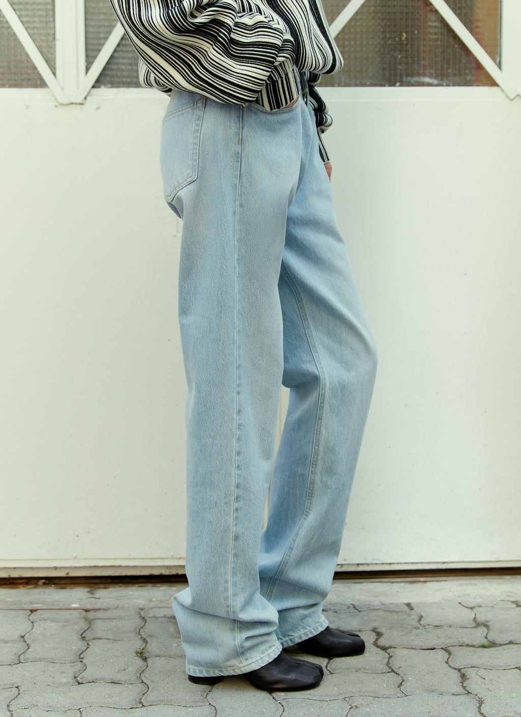 Vtmnts Men Double Waist Denim Jeans