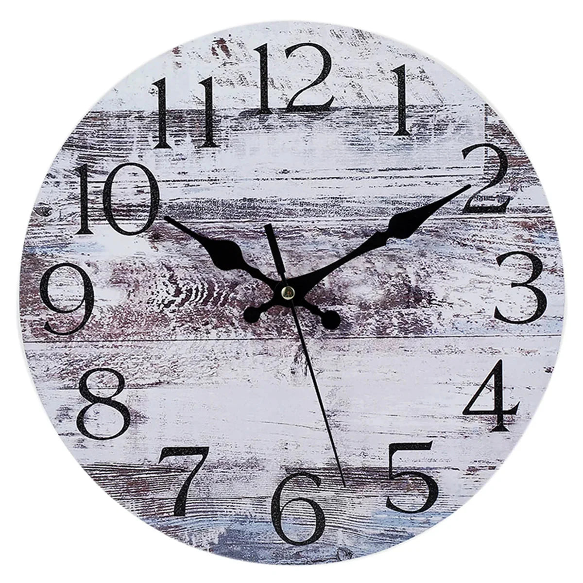 Wall Clock Kit Wooden Hanging Clock 10inch Silent Non - Ticking Clock Decor Retro Round Battery Operated Hanging Clock For Home - PhishStones Products