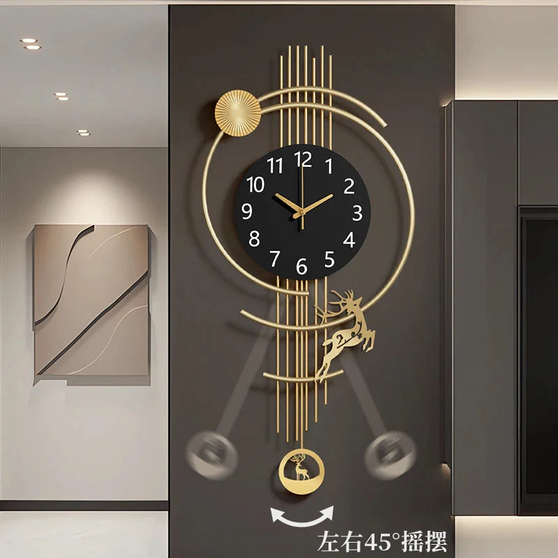 Wall Clock Large Bathroom Decor Room Digital Room Watch Interior Wall Decoration Gaming Decoration For Bedroom Accessories Live - PhishStones Products