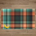 Washable Pet Playpen Floor Mat Rug, Green Flannel - PhishStones Products