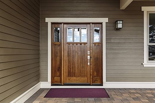 WaterHog Diamond | Commercial - Grade Entrance Mat with Rubber Border – Indoor/Outdoor, Quick Drying, Stain Resistant Door Mat (Medium Brown, 6' x 12') - PhishStones Products