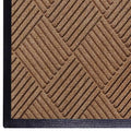 WaterHog Diamond | Commercial - Grade Entrance Mat with Rubber Border – Indoor/Outdoor, Quick Drying, Stain Resistant Door Mat (Medium Brown, 6' x 12') - PhishStones Products