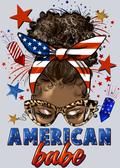American Babe Afro American - STK00157 (DTF Transfers)