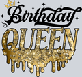 Birthday Queen Faux Glitter - STK00570 (DTF Transfers)