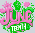 Juneteenth Graffiti Airbrush Pink And Green - STK03392 (DTF Transfers)