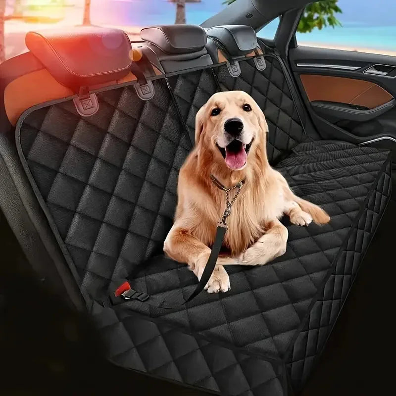 Waterproof Dog Car Seat Cover Hammock – Rear/Back Seat Pet Travel Mat, Universal Fit for Small, Medium & Large Dogs - PhishStones Products