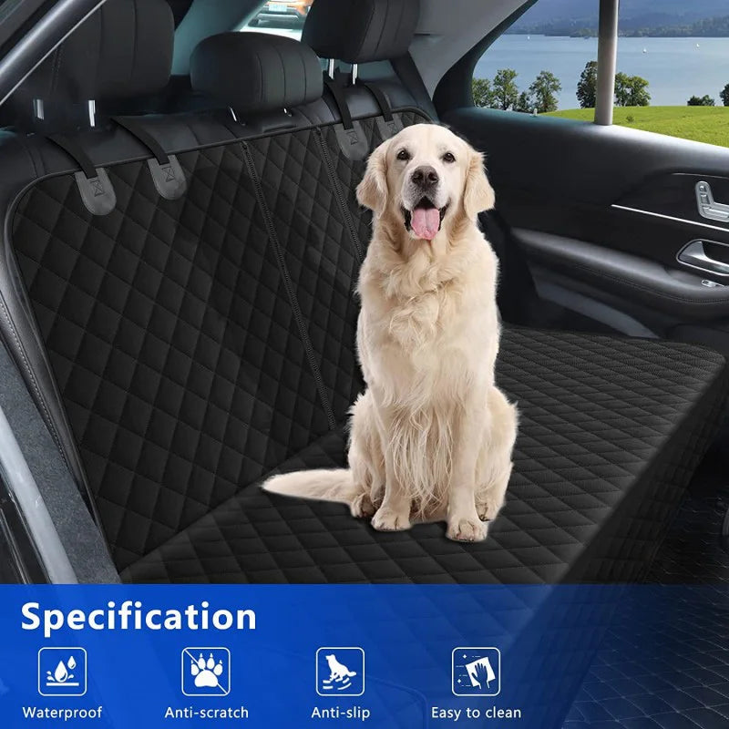 Waterproof Dog Car Seat Cover Hammock – Rear/Back Seat Pet Travel Mat, Universal Fit for Small, Medium & Large Dogs - PhishStones Products