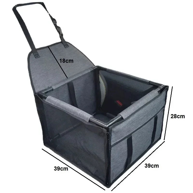 Waterproof Travel Dog Car Seat Hammock – Pet Carrier for Small & Medium Dogs (15.4 x 15.4 x 10.6 in / 39 x 39 x 27 cm) - PhishStones Products
