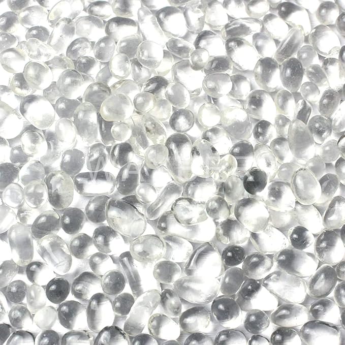 WAYBER Glass Stones, 1Lb/460g Irregular Sea Glass Dercorative Rocks Non - Toxic Artificial Crystal Pebbles for Aquarium Decoration/Vase Filler/Table Scatter/Handcraft/Jewelry Making/Gems Display, Clear - PhishStones Products