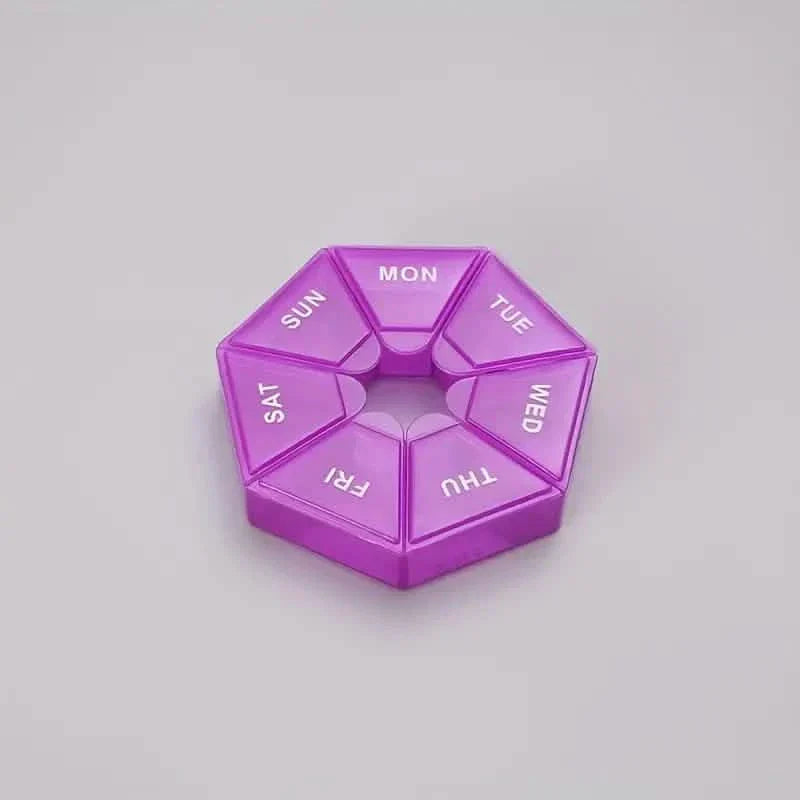 Weekly Rainbow Pill Box - 7-Grid Thickened Pill Storage Box