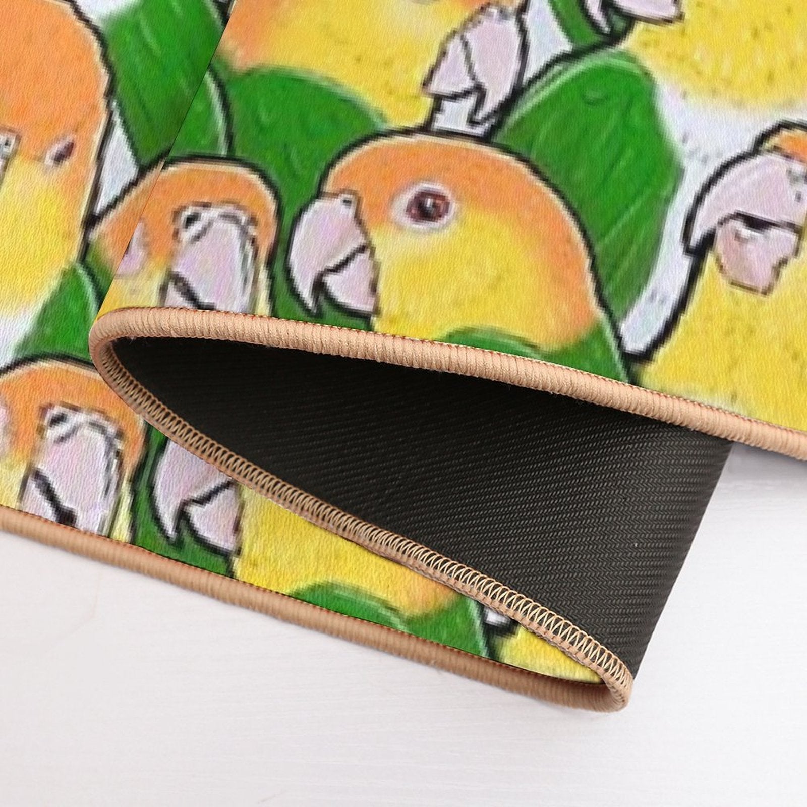 White - bellied Caique Parrots Odorless Bath Mat - PhishStones Products