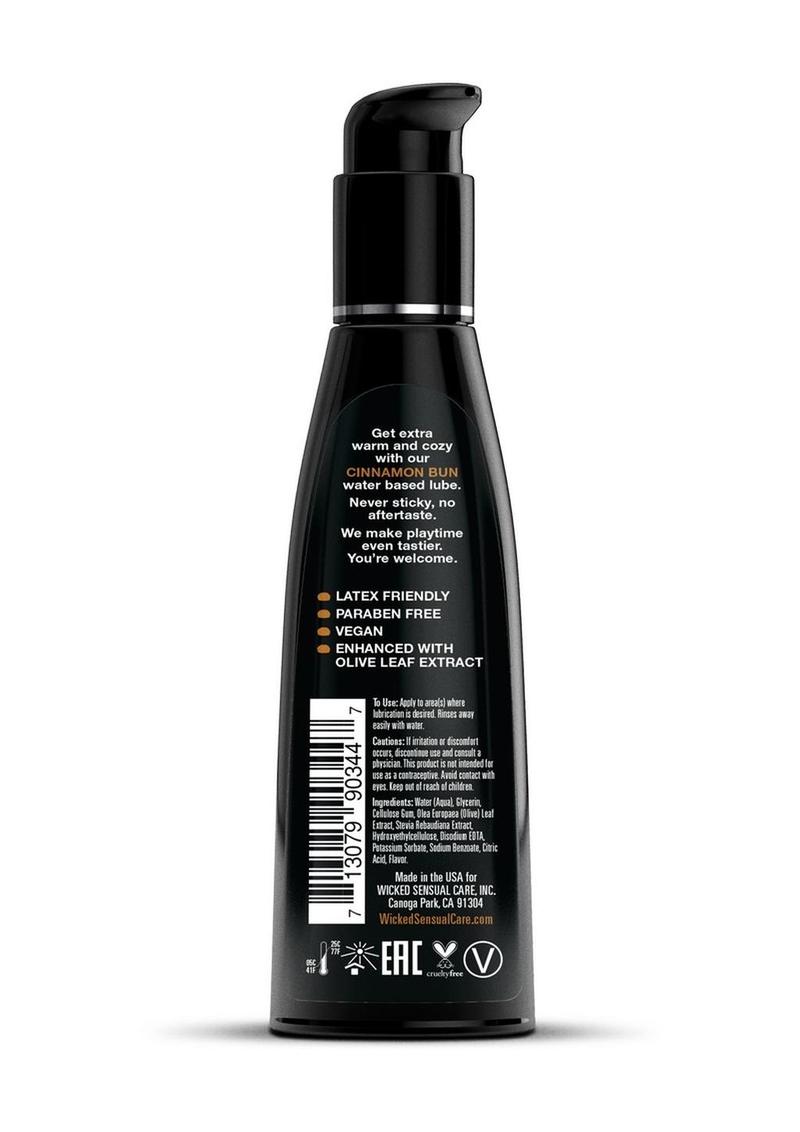 Wicked Aqua Water Based Flavored Lubricant Cinnamon Bun