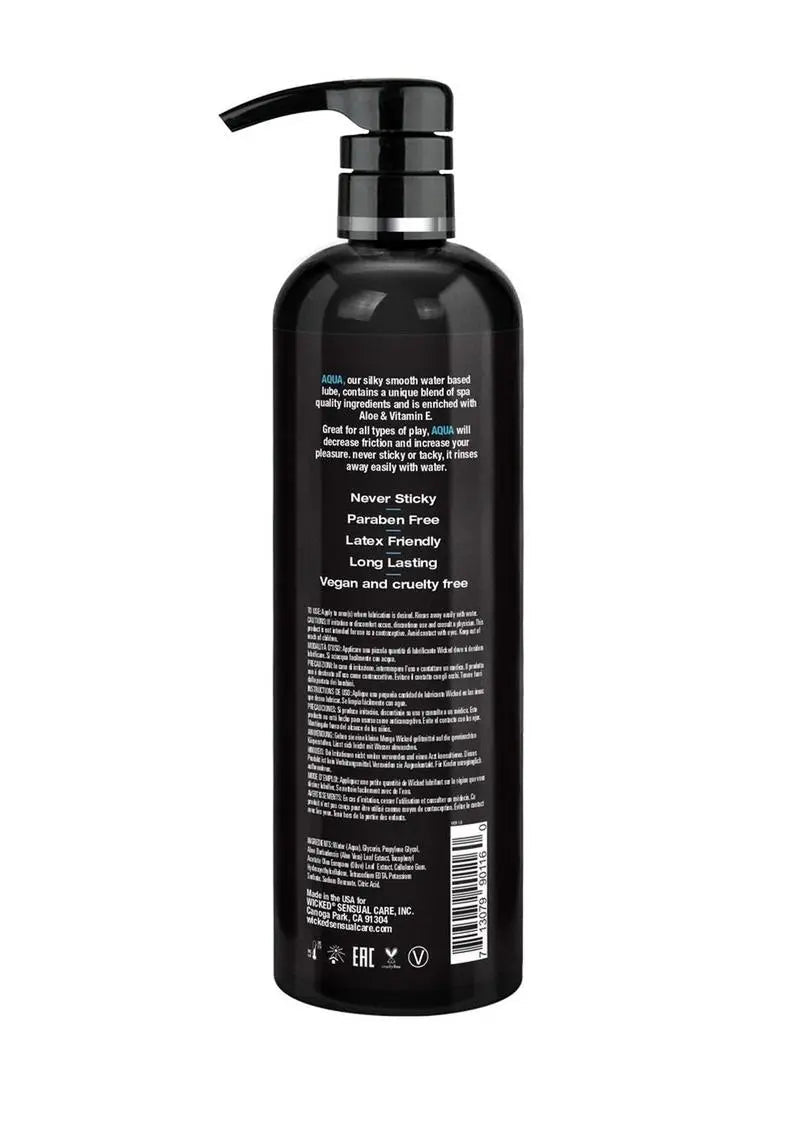 Wicked Aqua Water Based Lubricant Fragrance Free