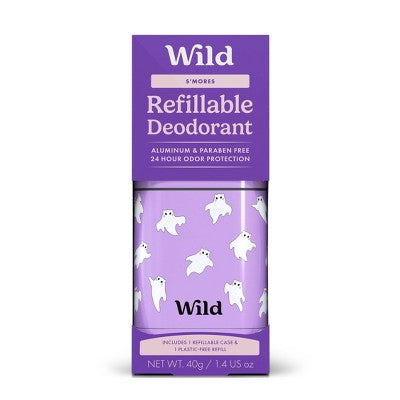 Wild Cosmetics Duo Deodorant Refill with Ghost Cat Case S'mores 1.4oz - Imperfect Box - PhishStones Products