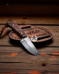 Wilderness Bushcraft Knife with Burl Rosewood Handle - PhishStones Products