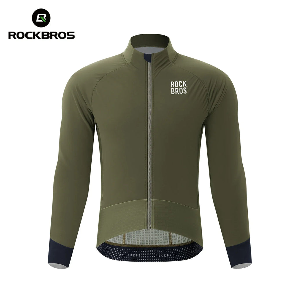 Winter Cycling Jacket Double-Layer Thermal Fleece