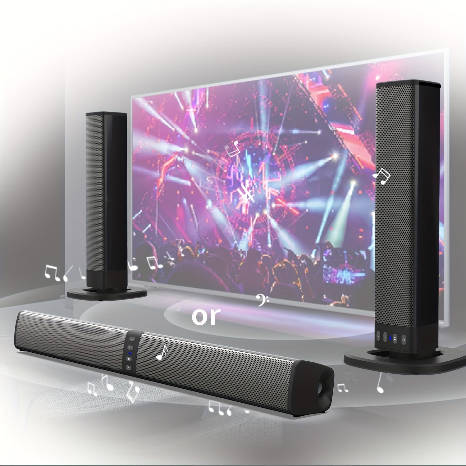 Wireless Soundbar for TV – 2 - in - 1 Detachable Bluetooth Speaker - PhishStones Products